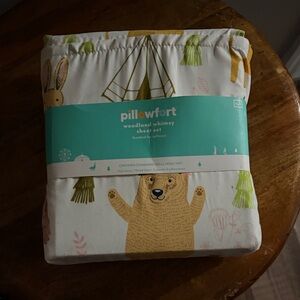 Pillowfort Woodland Animal Sheet Set - White and Brown